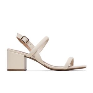 Arezzo Lenny block heel cream strappy sandal size 9.5